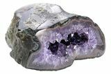 Purple Amethyst Geode with Polished Face - Uruguay #233608-1